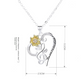 🌻 Élégant Collier Pendentif Tournesol Bicolore - Design Tendance, Parfait pour Sublimer et Illuminer Votre Décolleté