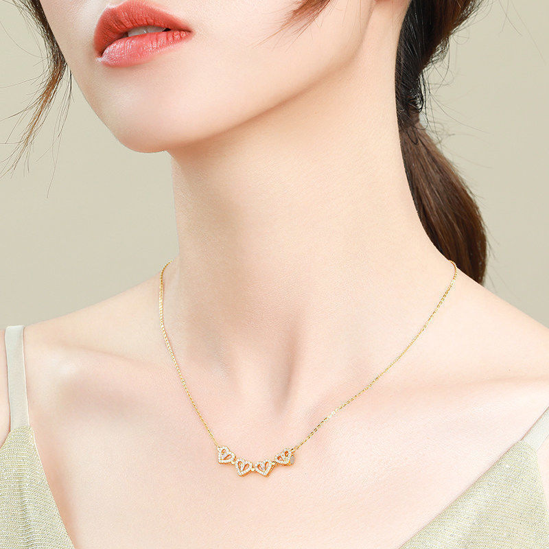 ✨ Collier Coeur Magnétique Rétro - Élégance Symbolique, Trèfle Porte-Bonheur 🍀 Cadeau Raffiné et Romantique 💖