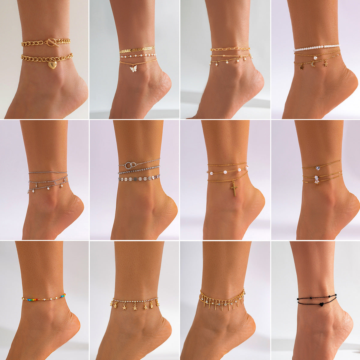 🌟 Bracelet de Cheville Bohème Élégant - Design Étoile & Pampilles, Accessoire Tendance pour un Été Chic ✨