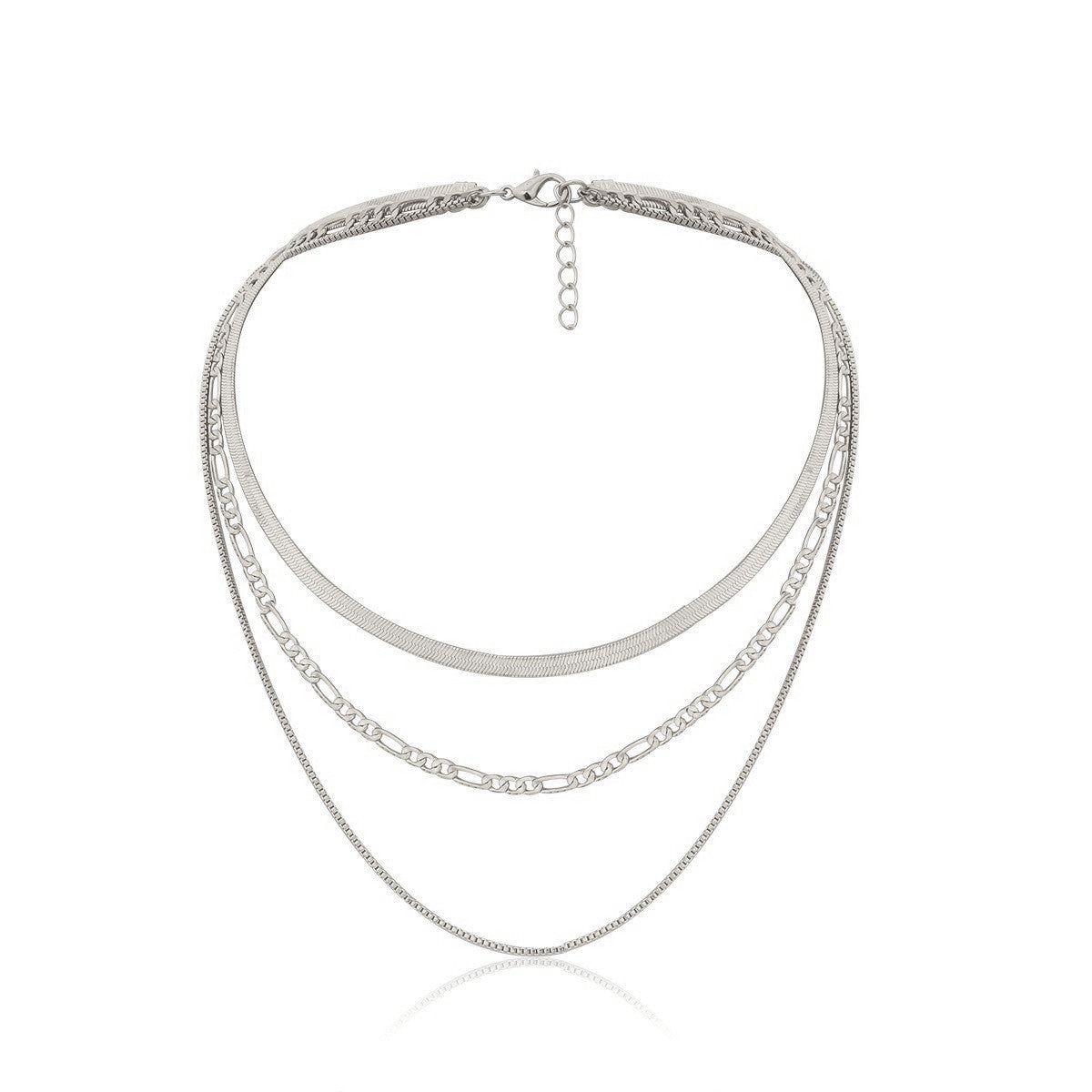 ✨ **Élégant Collier Punk Géométrique - Design Serpent Unique, Multi-Couches pour un Look Audacieux et Original