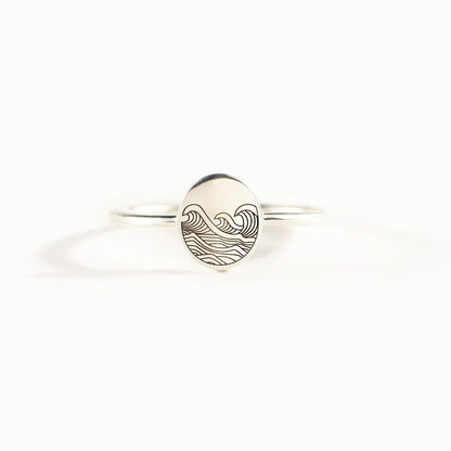 Image du produit Bague Vague de Mer S925 en Argent Pur – Élégance Minimaliste 🌊💍
