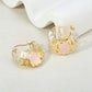 ✨ Boucles d'Oreilles Rosette Creuse & Hoops Dorés - Élégance Chic, Design Raffiné, Confort Optimal !