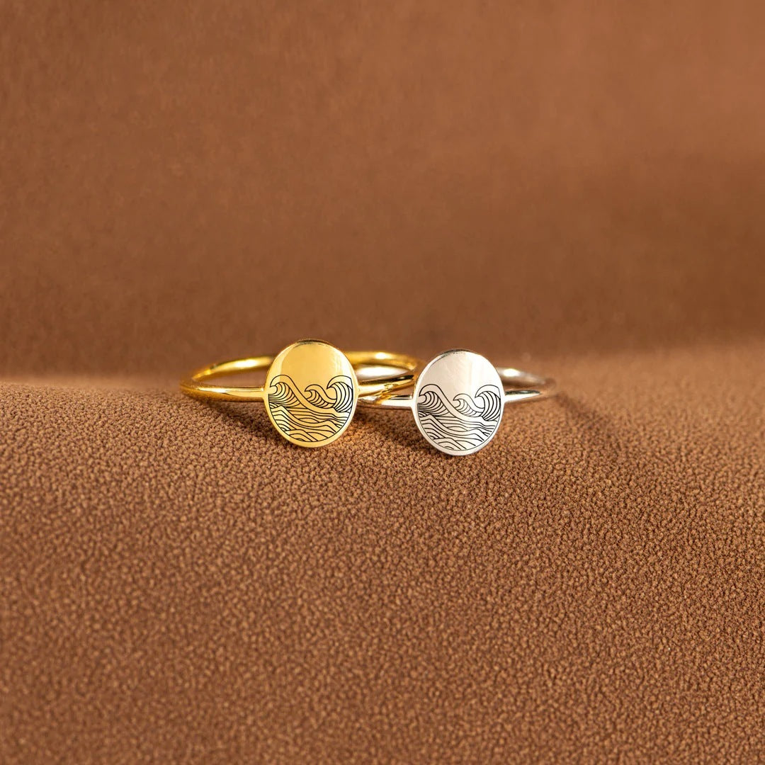Image du produit Bague Vague de Mer S925 en Argent Pur – Élégance Minimaliste 🌊💍