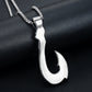🌟 Pendentif Fish Hook Vintage - Design Élégant en Acier Inoxydable, Résistant et Unique pour un Style Authentique