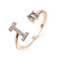 Image du produit Bague Initiale Ajustable – Élégance Personnalisée en Argent/Doré | Bijou Raffiné pour Femme