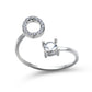 Image du produit Bague Initiale Ajustable – Élégance Personnalisée en Argent/Doré | Bijou Raffiné pour Femme