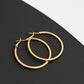 Image du produit 925 Silver Needle In Europe And The United States Wind Metal Glossy Texture Square Circle HOOP Earrings Exaggerated Earrings Tide People Personality Female