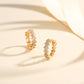 ✨ Sublimes Boucles d'Oreilles en Zircon Plaqué Or - Style Élégant, Brillance Durable, Idéal pour Toutes Occasions