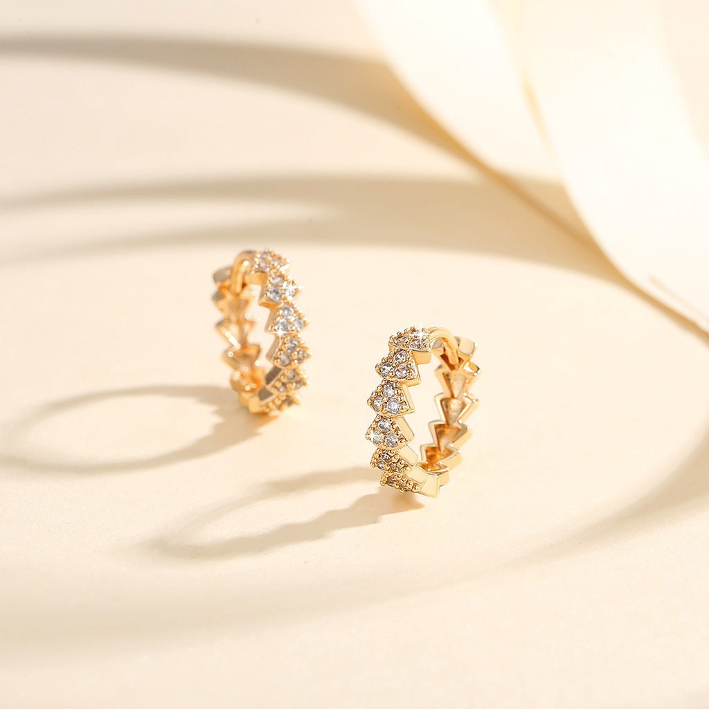✨ Sublimes Boucles d'Oreilles en Zircon Plaqué Or - Style Élégant, Brillance Durable, Idéal pour Toutes Occasions