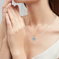 🌟 Collier Élégant avec Pendentif Diamant 4 Griffes - Plaqué Or 18K sur Argent 925, Cadeau Raffiné et Intemporel !