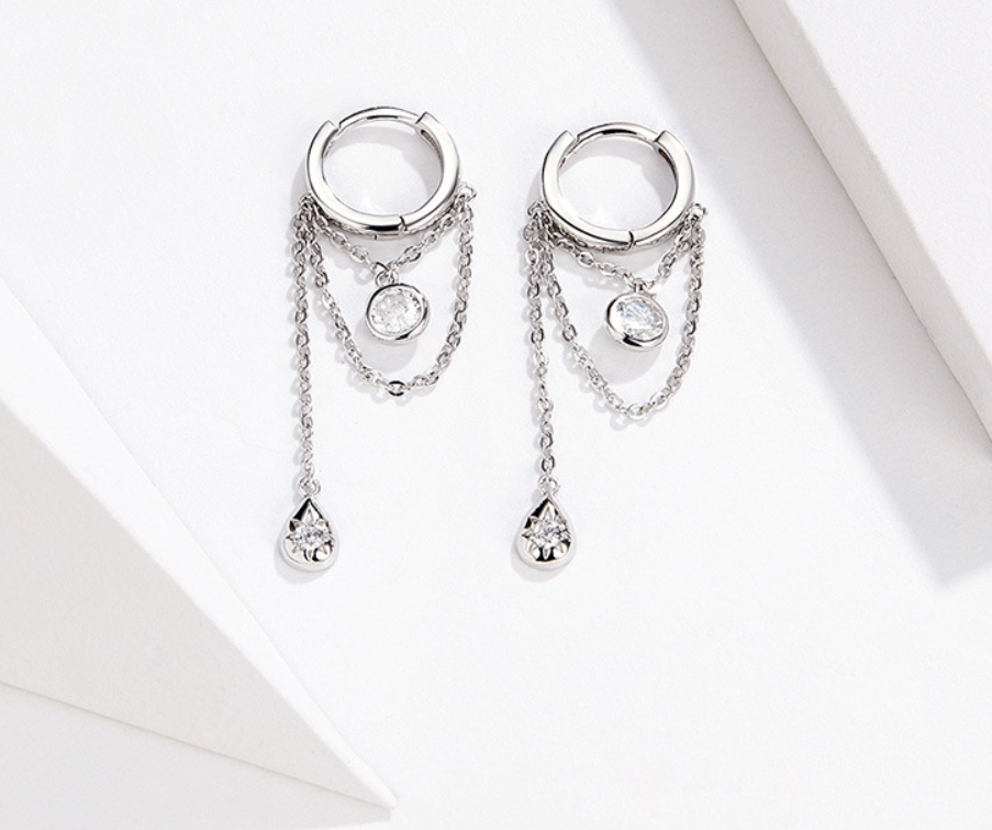 ✨ Boucles d'Oreilles Élégantes en Argent S925 - Plaquées Platine, Anti-Allergiques, Confort Inégalé pour Femmes