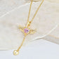 Collier Élégant avec Cristal - Ailes d'Ange et Cœur Mobile, Cadeau Idéal pour la Saint-Valentin et les Occasions Spéciales