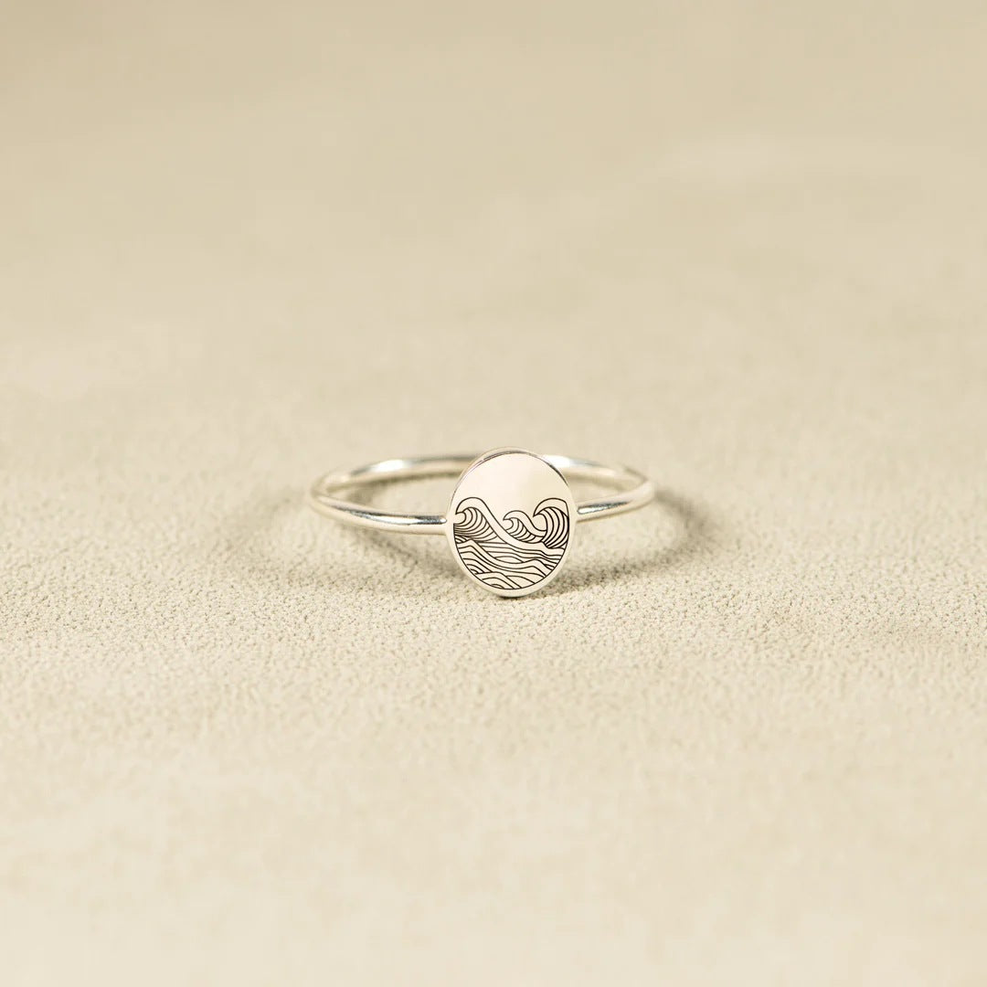Image du produit Bague Vague de Mer S925 en Argent Pur – Élégance Minimaliste 🌊💍