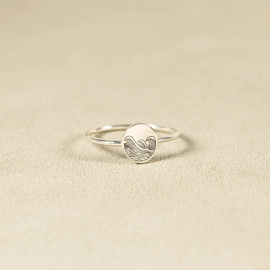 Image du produit Bague Vague de Mer S925 en Argent Pur – Élégance Minimaliste 🌊💍