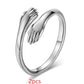 Image du produit Bague Simple "Mains qui S'enlacent" – Élégance Géométrique et Design Unisexe 🤝💍