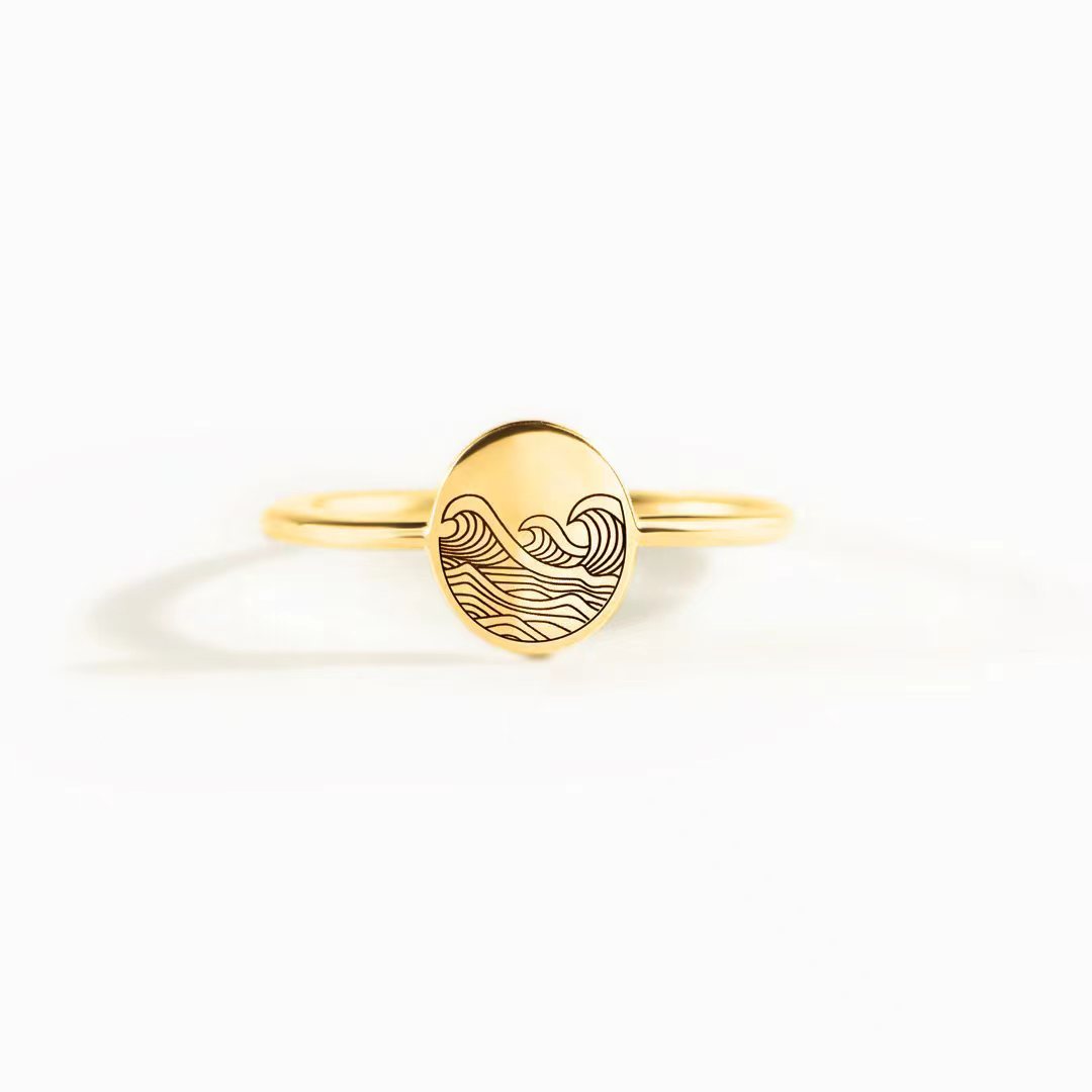Image du produit Bague Vague de Mer S925 en Argent Pur – Élégance Minimaliste 🌊💍