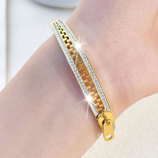 ✨ Élégant Bracelet en Acier Titane - Design Personnalisé, Cadeau Idéal et Accessoire Raffiné pour Filles