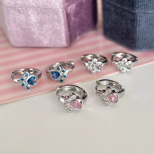 ✨ Boucles d'Oreilles Chat en Diamants - Élégance Féline, Style Raffiné & Look Unique à Porter au Quotidien 🐾