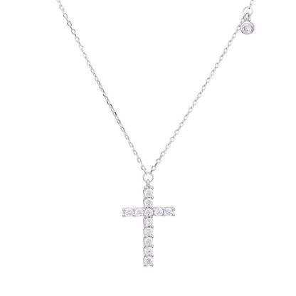 ✨ Collier Croix en Argent S925 - Élégance Simple, Style Tendance, Parfait pour Sublimer Votre Décolleté !