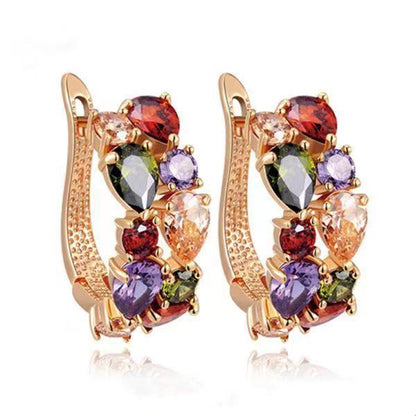 🌟 Clips d'Oreilles Élégants pour Femme - Zircon de Haute Qualité, Style Raffiné à Petit Prix