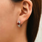 Boucles d’Oreilles Élégantes Personnalisées - Design Carré en Zircon, Style Européen et Américain Chic