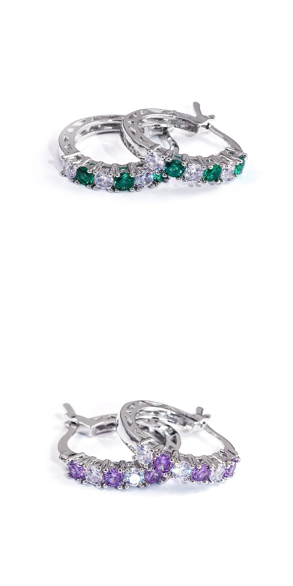 ✨ Boucles d'Oreilles en Zircon Coloré - Éclat Éblouissant, Élégance Intemporelle, Brillance Assurée 💎