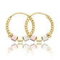 ✨ Boucles d'Oreilles Rosette Creuse & Hoops Dorés - Élégance Chic, Design Raffiné, Confort Optimal !