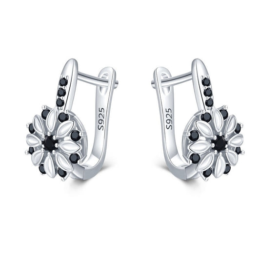 🌟 Éclat Fleur Cuivre: Boucles d'Oreilles Femme avec Zircon 🌸✨