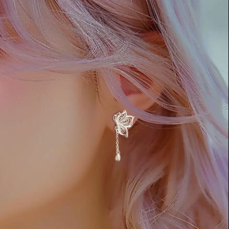 ✨ Boucles d'Oreilles Papillon en Argent S999 - Design Élégant, Parfaites pour Élever Votre Style au Quotidien