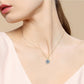 🌟 Collier Élégant avec Pendentif Diamant 4 Griffes - Plaqué Or 18K sur Argent 925, Cadeau Raffiné et Intemporel !