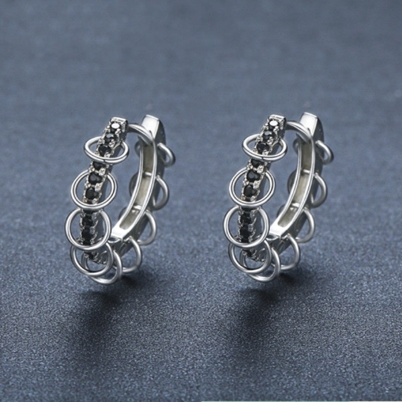 🌟 Boucles d'Oreilles Zircon Haut de Gamme - Élégance Intemporelle en Cuivre, Style Européen & Américain Unique