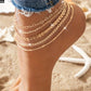 Ensemble de Bracelets Cheville Bohème - Style Été Élégant, Parfait pour Sublimer vos Tenues de Plage