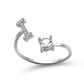 Image du produit Bague Initiale Ajustable – Élégance Personnalisée en Argent/Doré | Bijou Raffiné pour Femme