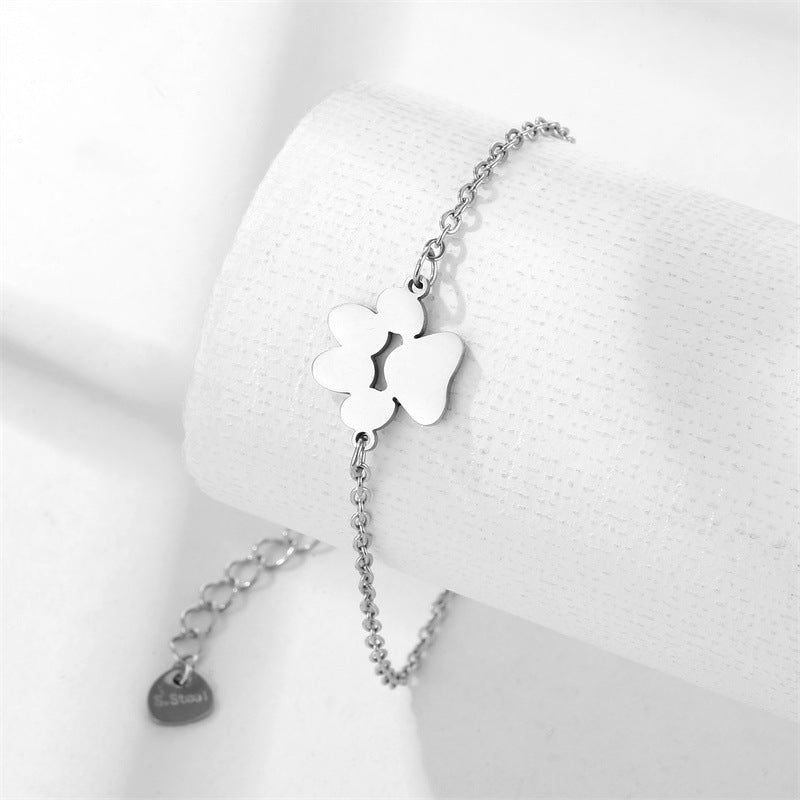 Bracelet Chic en Acier Inoxydable - Design Élégant, Résistant, Idéal pour Afficher Votre Passion pour les Chiens