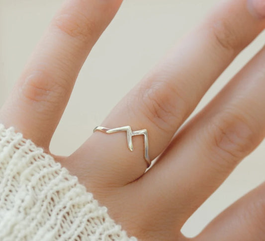 Image du produit Bague Créative en Cuivre – Design Montagne Unique pour Femme ⛰️✨