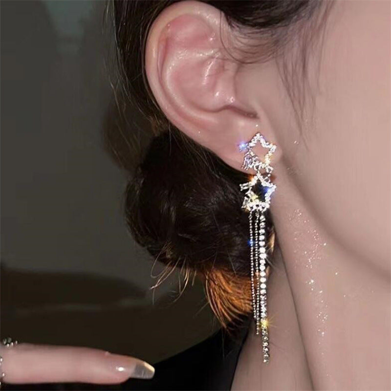 🌟 Élégantes Boucles d'Oreilles Goutte d'Eau - Franges Raffinées, Charme Quotidien et Style Intemporel !