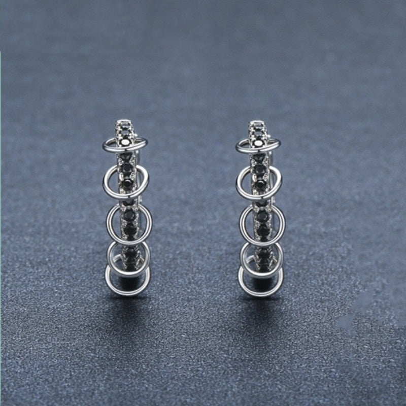 🌟 Boucles d'Oreilles Zircon Haut de Gamme - Élégance Intemporelle en Cuivre, Style Européen & Américain Unique