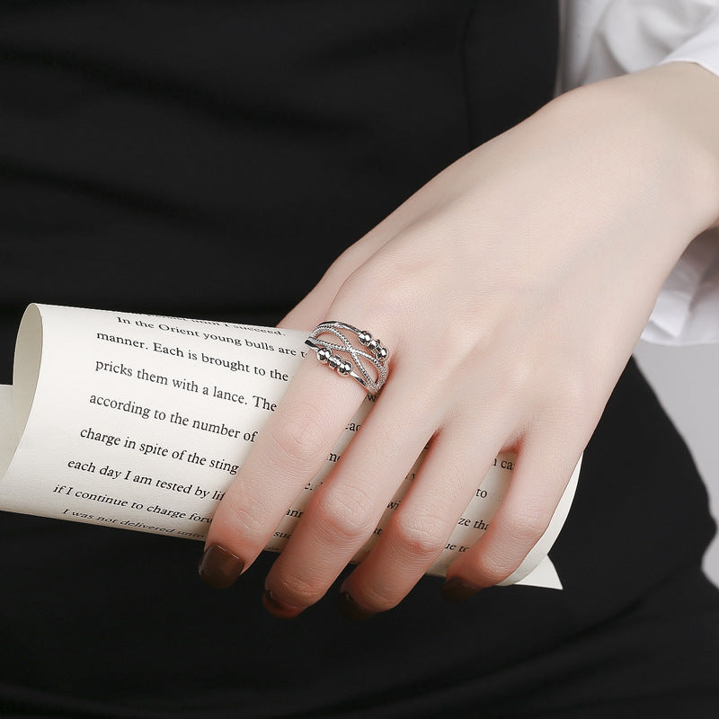 Image du produit Bague Rotative à Design Ouvert – Élégance Géométrique et Soulagement de l'Anxiété ✨