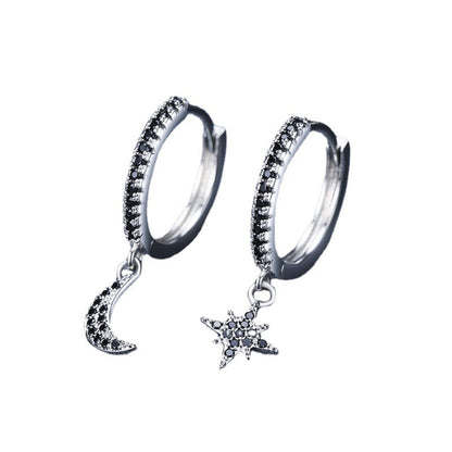 ✨ Élégantes Boucles d'Oreilles Étoile et Lune - Cuivre Premium, Design Raffiné, Accessoire Féminin Unique 🌙