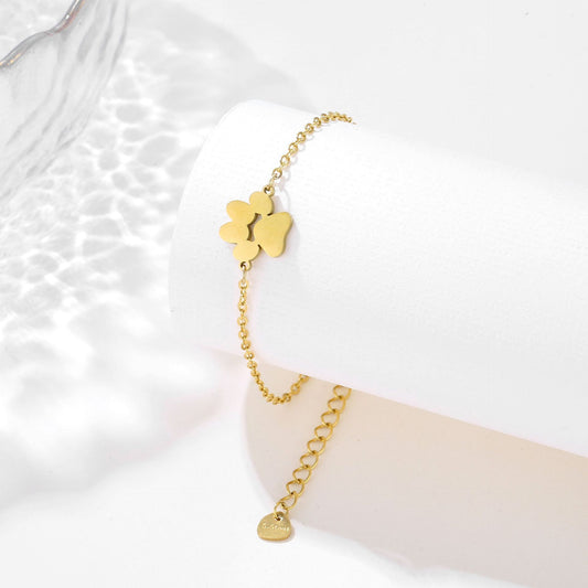 Bracelet Chic en Acier Inoxydable - Design Élégant, Résistant, Idéal pour Afficher Votre Passion pour les Chiens