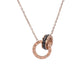 Collier Élégant Femme en Acier Titane - Pendentif Chiffres Romains, Diamants Brillants pour un Style Raffiné