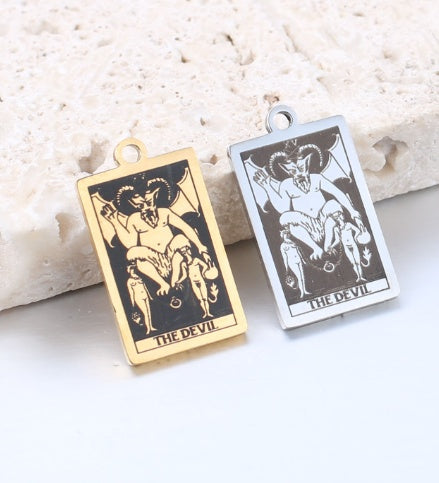 ✨ Collier Tarot Vintage en Acier Inoxydable - Porte-Bonheur Élégant, Durable et Idéal pour un Style Unique