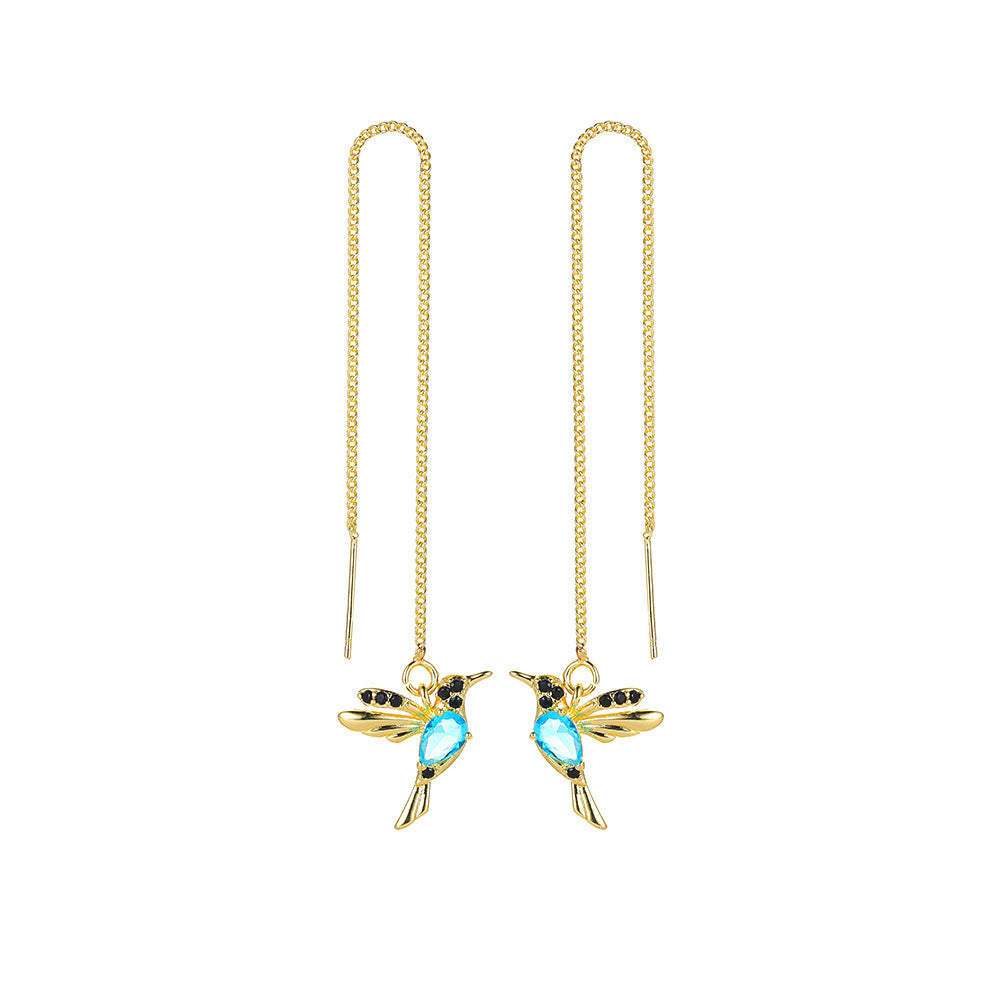 Boucles d'Oreilles Longues Colibri - Légèreté et Élégance, Parfaites pour Sublimer Votre Style ✨