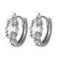 Boucles d’Oreilles Élégantes Personnalisées - Design Carré en Zircon, Style Européen et Américain Chic