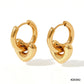 ✨ Boucles d'Oreilles  en Acier Inoxydable - Fini Brillant, Élégance Moderne, Légères et Résistantes