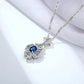 ✨ Collier Argent S925 avec Pendentif Saphir Naturel - Élégance Rétro, Parfait pour Toutes Occasions