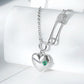 ✨ Collier Éclatant en Argent S925 - Pendentif Cœur Émeraude, Élégance Éternelle, Cadeau Parfait pour Femme