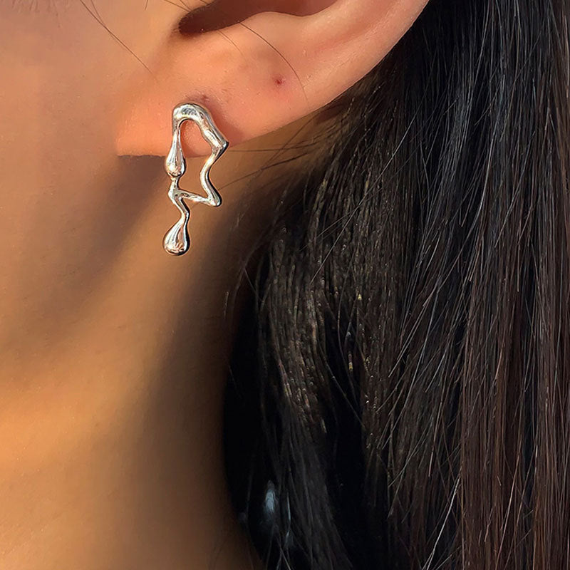 Image du produit Asymmetric Lava Special Interest Light Luxury Personalized Earrings