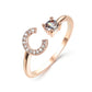 Image du produit Bague Initiale Ajustable – Élégance Personnalisée en Argent/Doré | Bijou Raffiné pour Femme