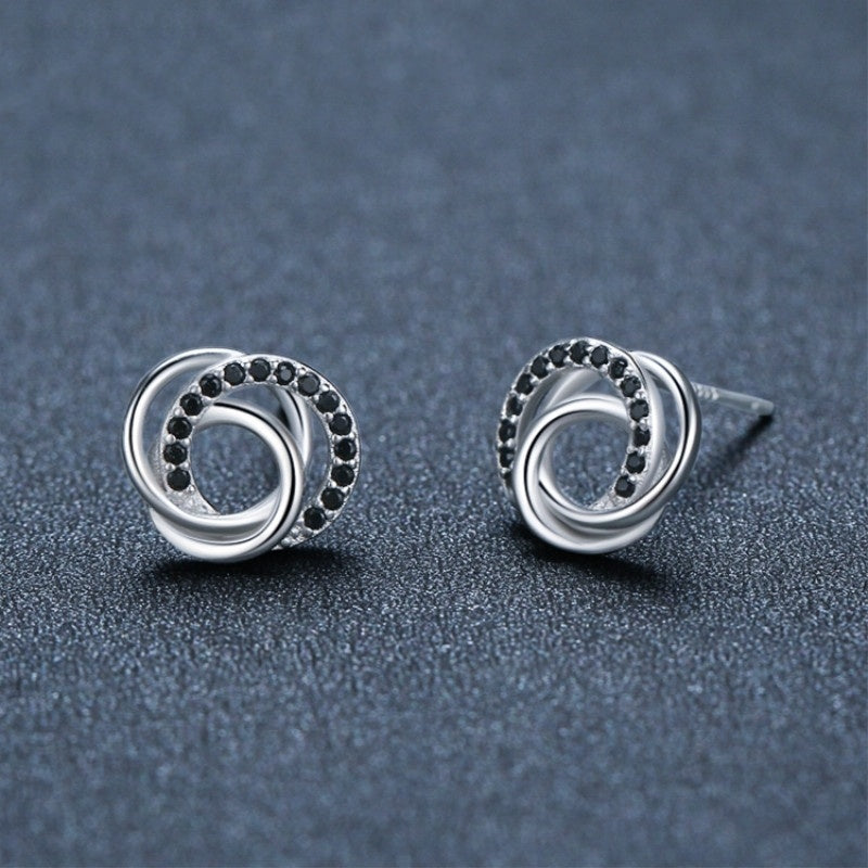 🌟 Boucles d'Oreilles Chic en Zircon - Design Multi-Cercles Creux, Élégance Intemporelle, Qualité Supérieure !